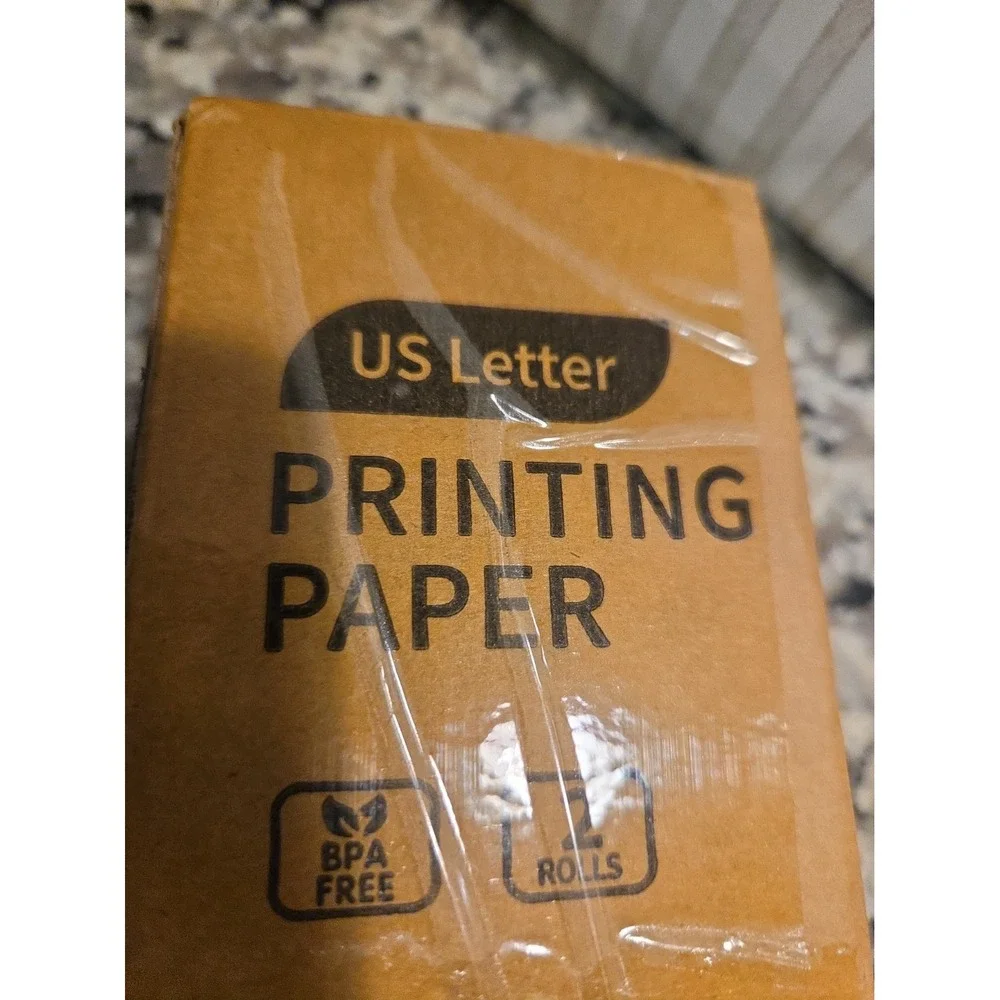 US Letter Thermal Printer Paper 8.5x11 2 Rolls 50 Sheets Sealed